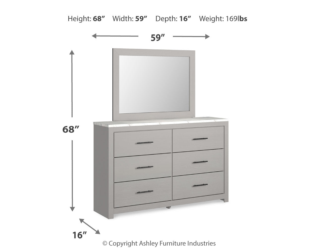 Cottonburg King Panel Bed, Dresser, Mirror and Nightstand