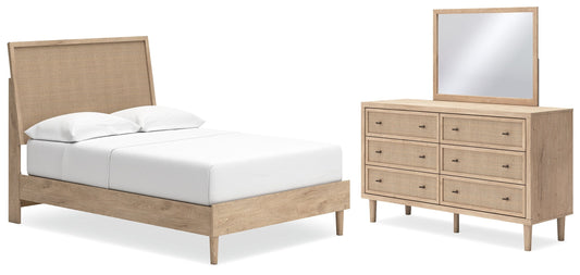 Cielden Full Panel Bed, Dresser and Mirror