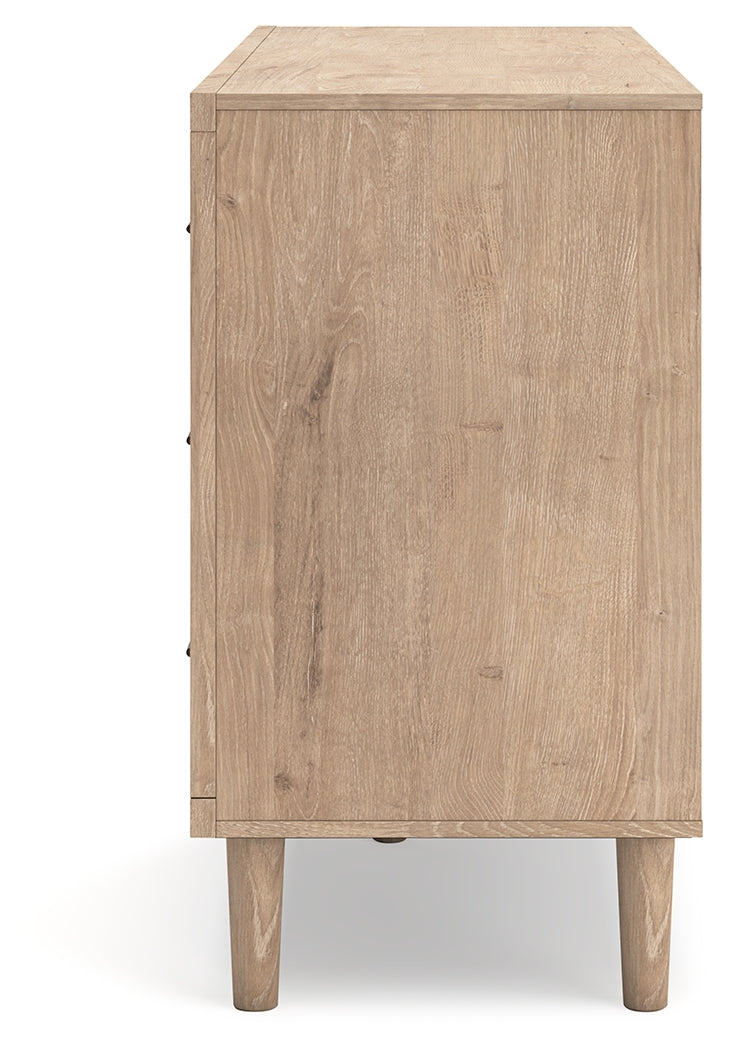Cielden Queen Upholstered Bed, Dresser and 2 Nightstands