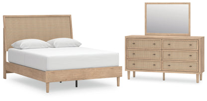 Cielden Queen Panel Bed, Dresser and Mirror