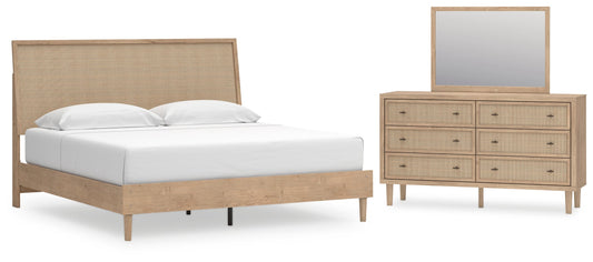 Cielden King Panel Bed, Dresser and Mirror