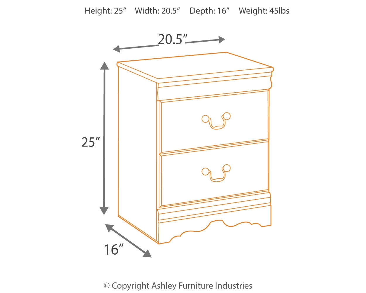 Huey Vineyard Twin Sleigh Bed and Nightstand