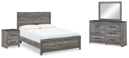 Bronyan Queen Panel Bed, Dresser, Mirror and Nightstand