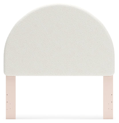 Wistenpine Full Upholstered Panel Headboard, Dresser and Mirror