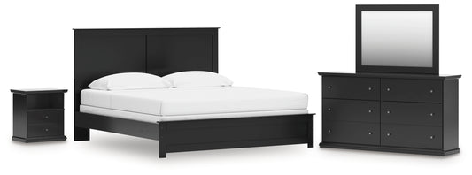 Maribel King Panel Bed, Dresser, Mirror and Nightstand