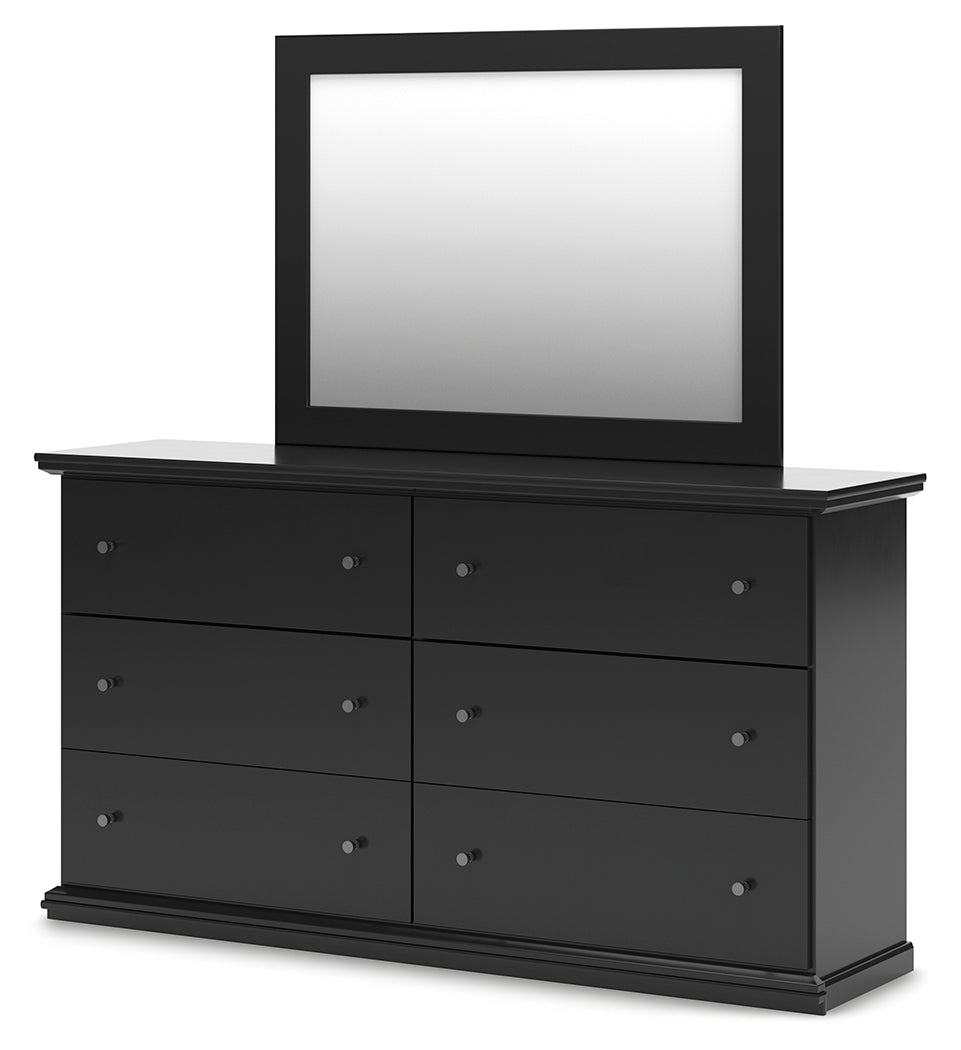Maribel Full Panel Bed, Dresser and Mirror