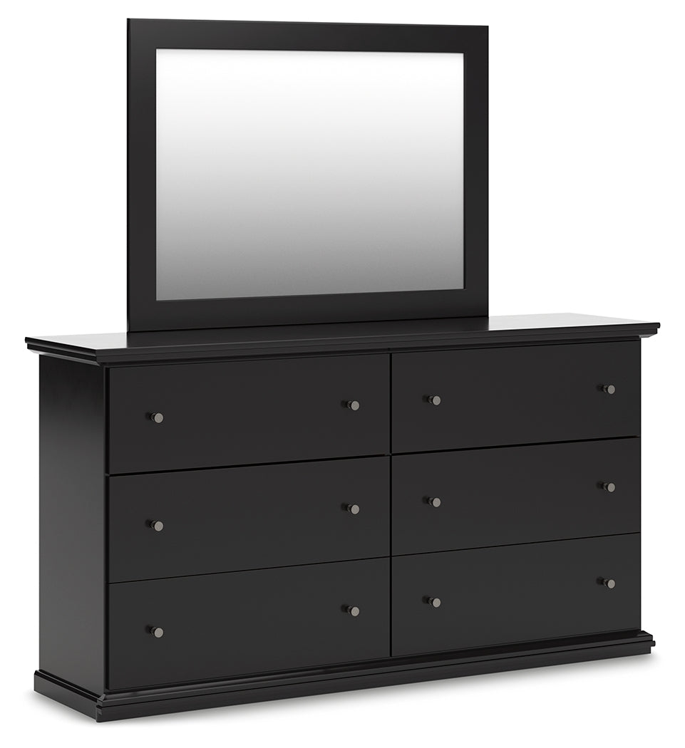 Maribel Full Panel Bed, Dresser, Mirror and Chest