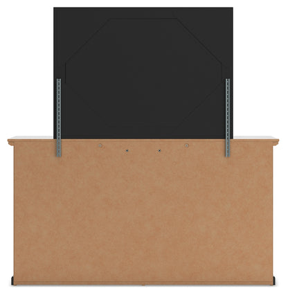 Maribel Twin Panel Bed, Dresser and Mirror