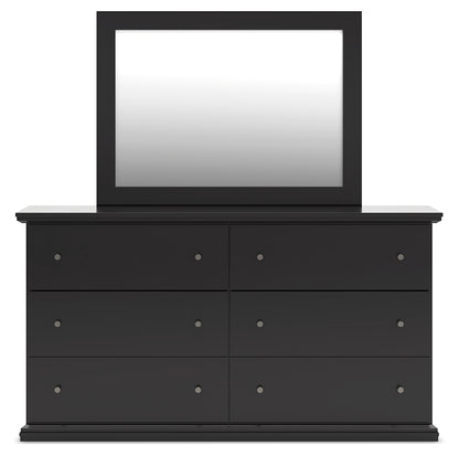Maribel Full Panel Bed, Dresser and Mirror