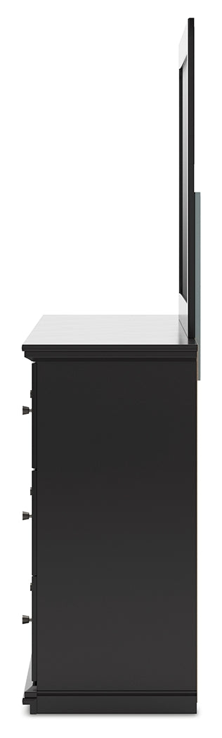 Maribel Full Panel Bed, Dresser, Mirror and Chest