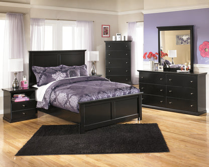 Maribel Full Panel Bed, Dresser, Mirror and Nightstand