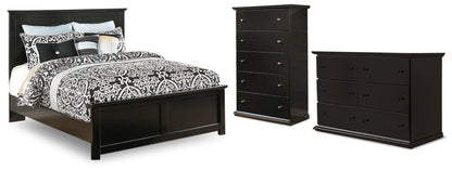Maribel Queen Panel Bed, Dresser and Chest