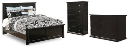 Maribel Queen Panel Bed, Dresser and Chest