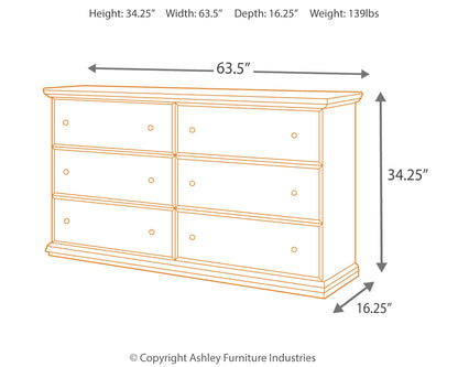 Maribel Full Panel Bed, Dresser and Nightstand