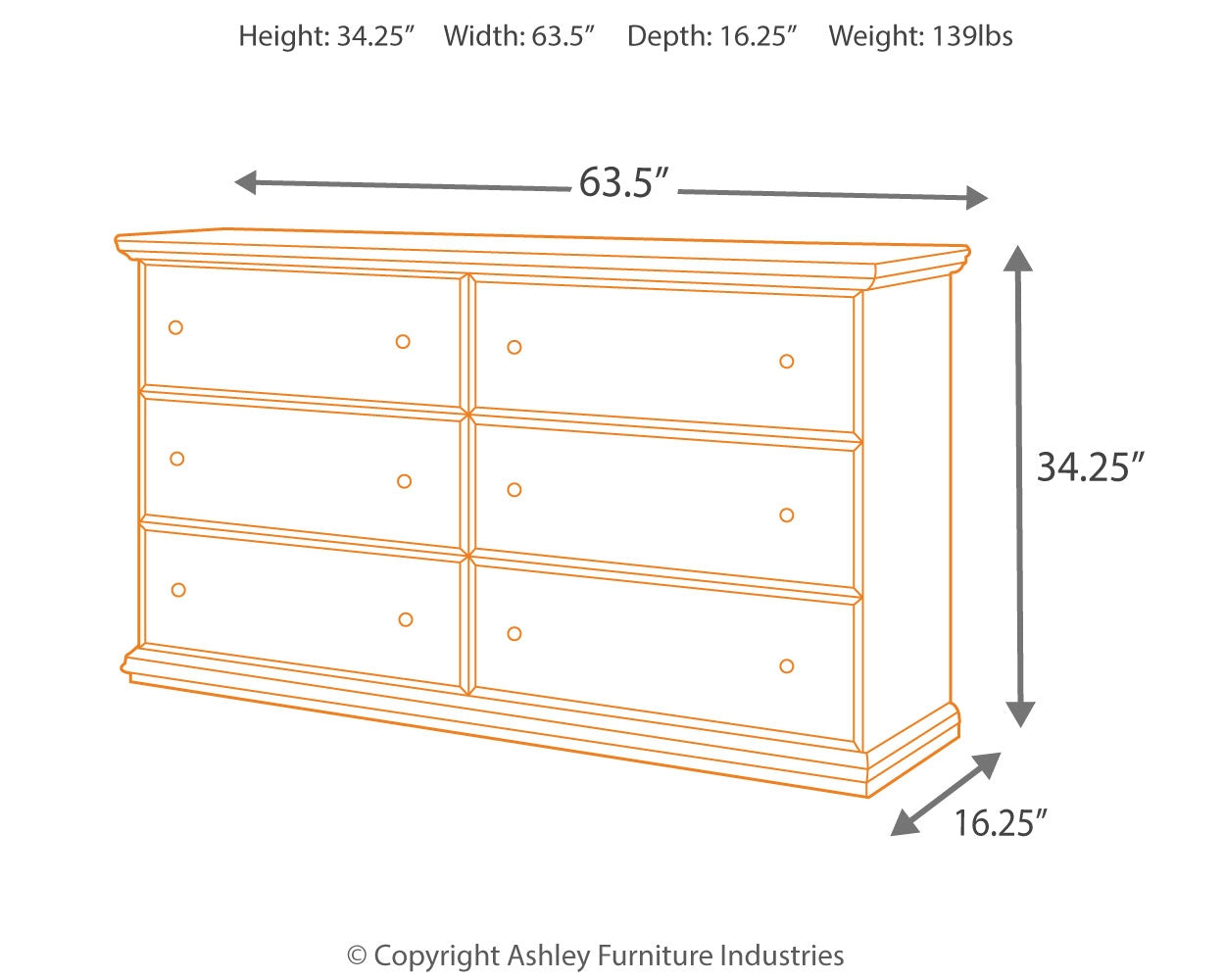 Maribel Queen Panel Bed, Dresser and Chest