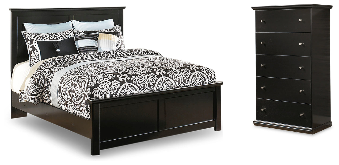 Maribel Queen Panel Bed and Chest