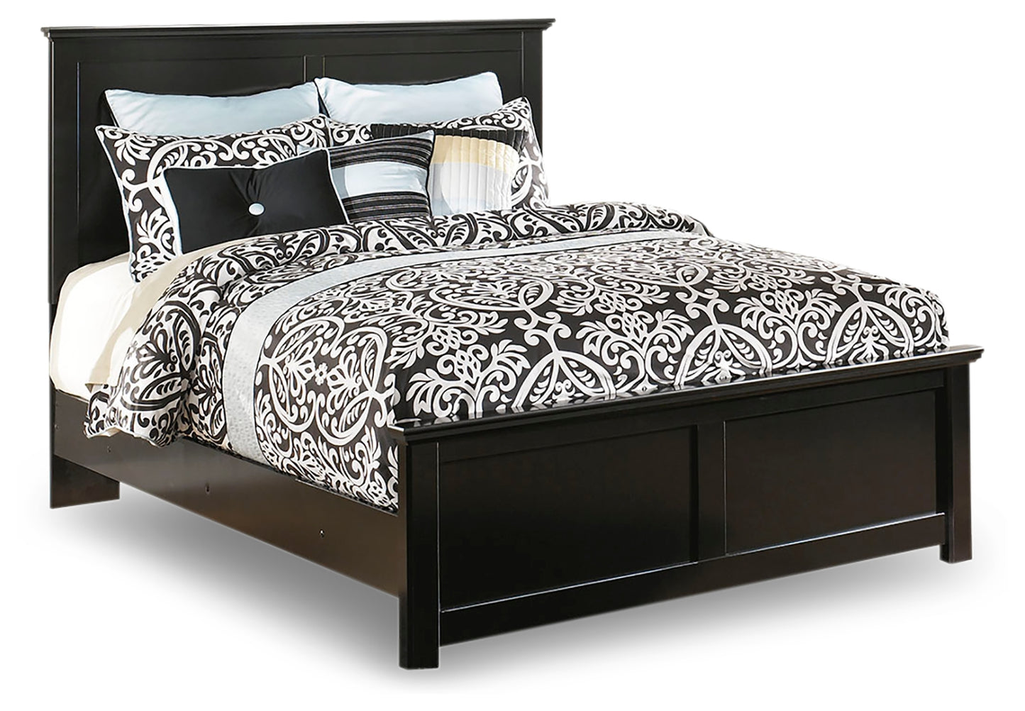 Maribel Queen Panel Bed, Dresser, Mirror, Chest and Nightstand