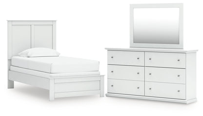 Bostwick Shoals Twin Panel Bed, Dresser and Mirror