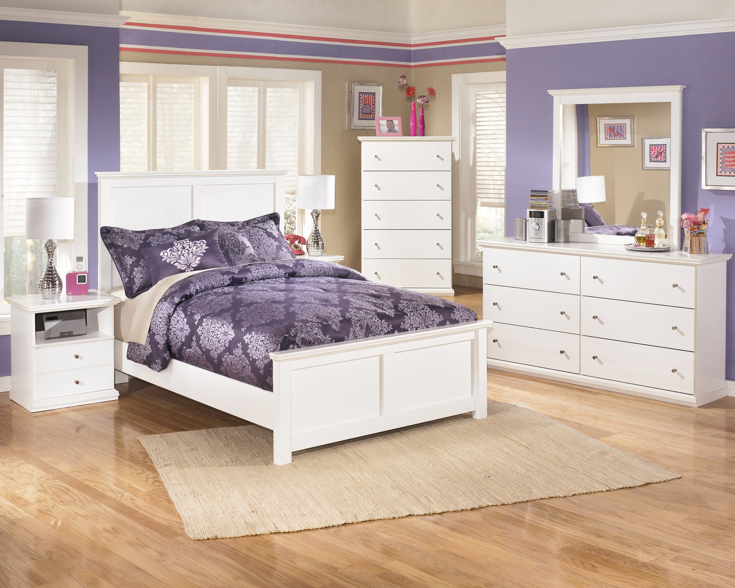 Bostwick Shoals Full Panel Bed, Dresser, Mirror, Chest, and Nightstand