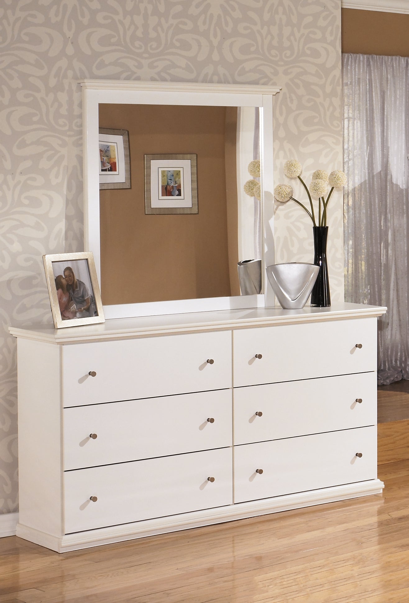 Bostwick Shoals King Panel Bed, Dresser, Mirror, Chest and 2 Nightstands