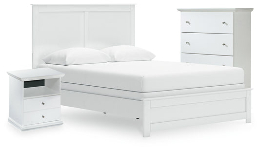 Bostwick Shoals Queen Panel Bed, Cheat and Nightstand