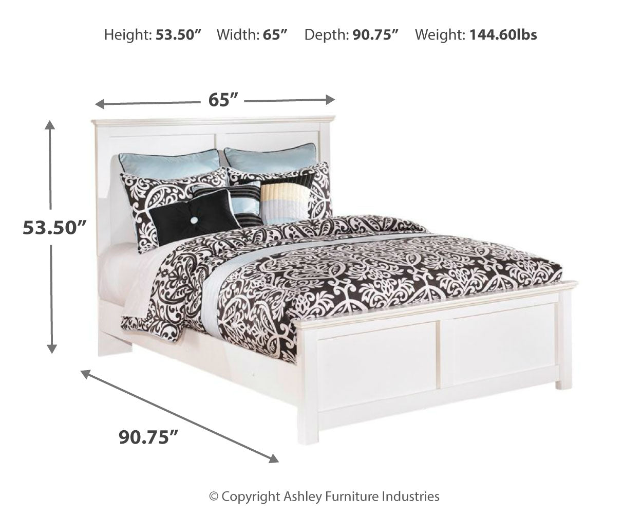 Bostwick Shoals Queen Panel Bed, Dresser and Mirror