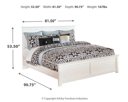 Bostwick Shoals King Panel Bed, Dresser, Mirror and Chest