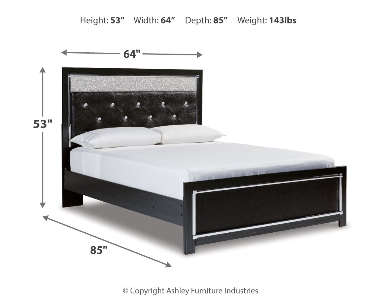 Kaydell Queen Upholstered Panel Bed, Dresser, Mirror and Nightstand