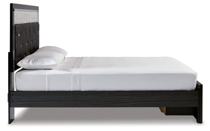 Kaydell Queen Upholstered Panel Storage Platform Bed, Dresser and Mirror