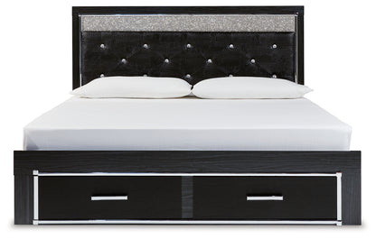 Kaydell King Upholstered Panel Storage Platform Bed