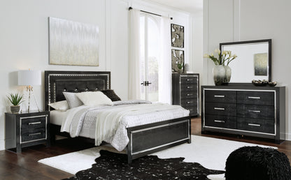 Kaydell Queen Panel Bed, Dresser, Mirror, Chest and Nightstand