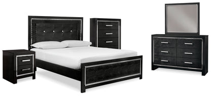 Kaydell Queen Panel Bed, Dresser, Mirror, Chest and Nightstand