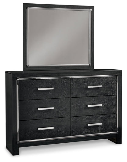 Kaydell Queen Panel Bed with Storage, Dresser and Mirror