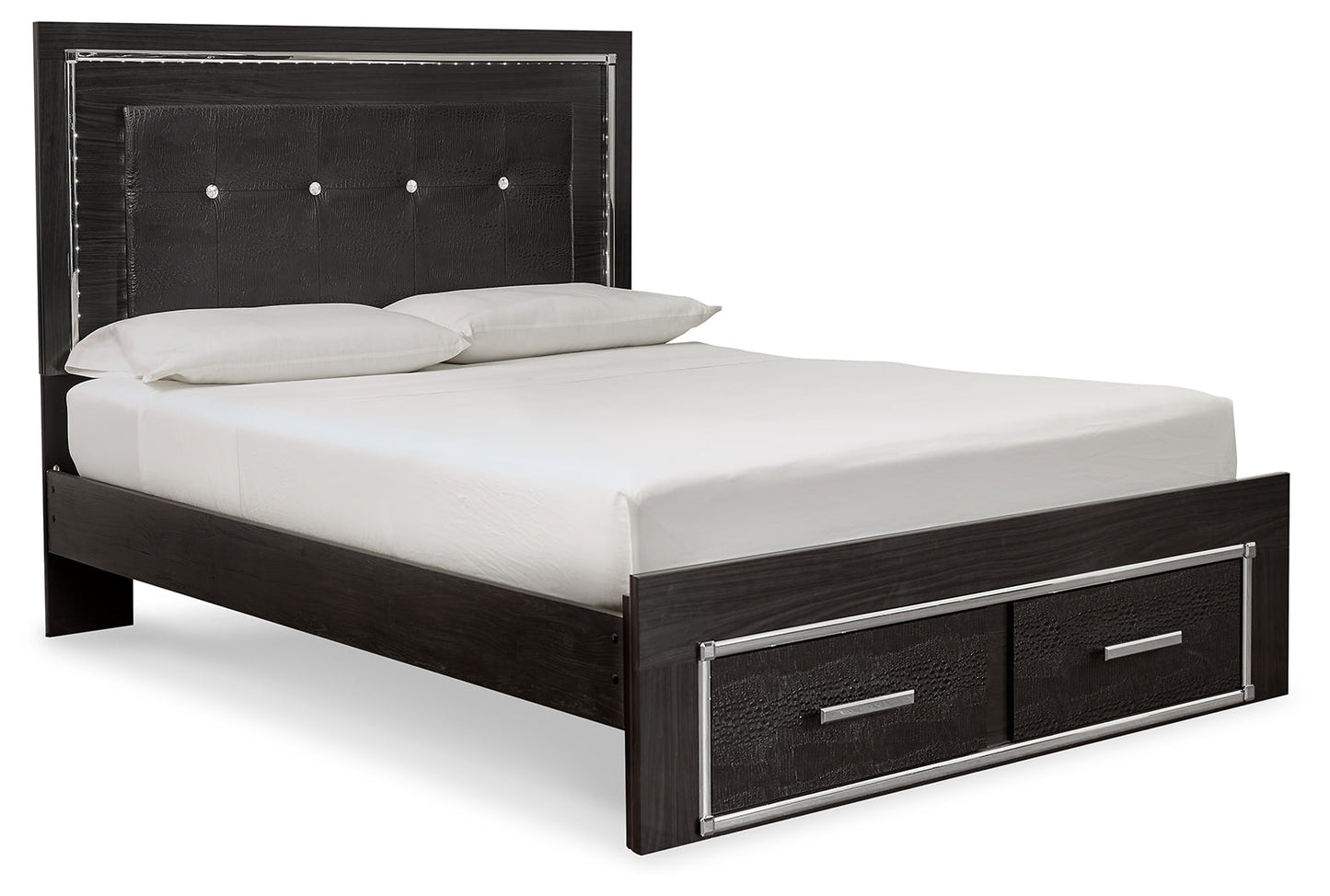 Kaydell Queen Panel Bed with Storage, Dresser and Mirror