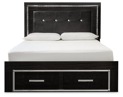 Kaydell Queen Storage Bed, Dresser, Mirror and Nightstand