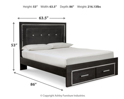 Kaydell Queen Storage Bed, Dresser, Mirror and Nightstand