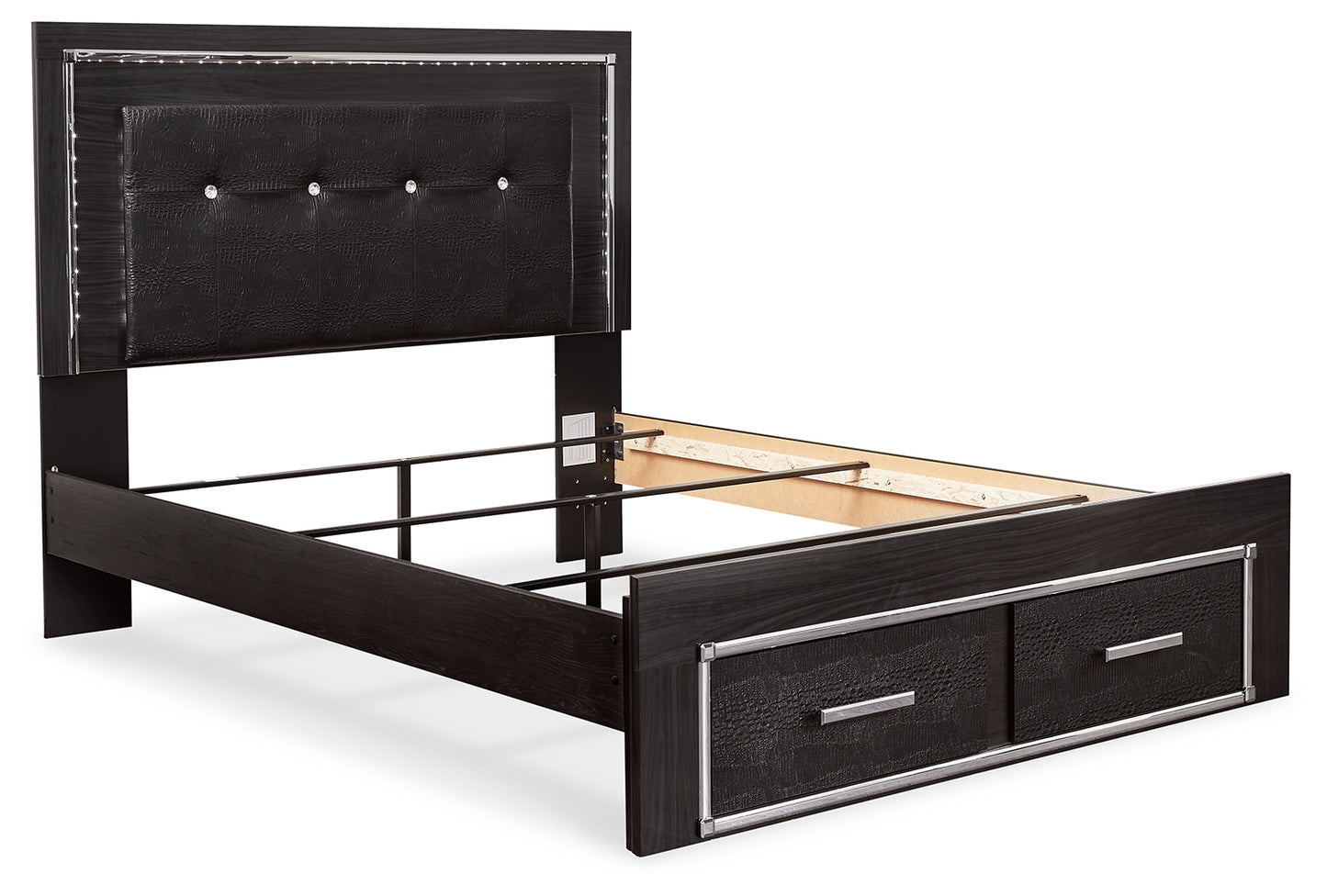 Kaydell Queen Panel Storage Bed, Dresser, Mirror and Nightstand