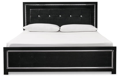 Kaydell King Upholstered Panel Bed and 2 Nightstands