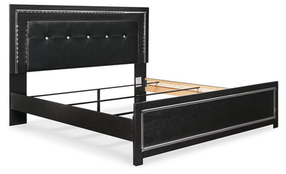 Kaydell King Upholstered Panel Bed and 2 Nightstands