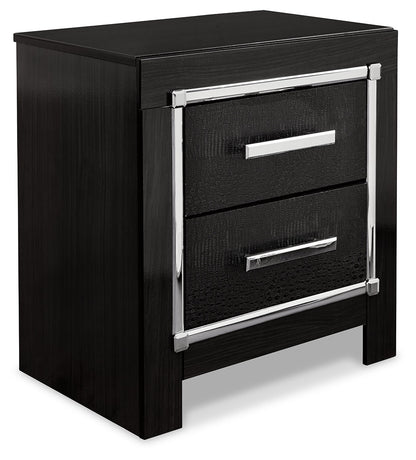 Kaydell King Panel Storage Bed, Dresser, Mirror and Nightstand