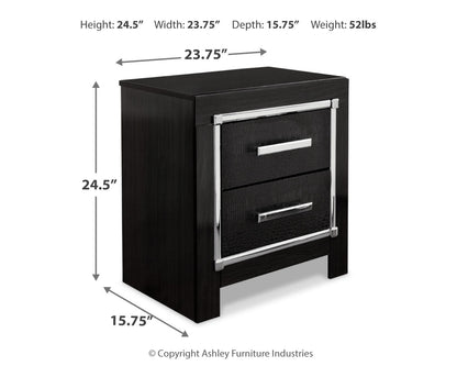 Kaydell King Upholstered Storage Bed, Dresser, Mirror, Chest and 2 Nightstands