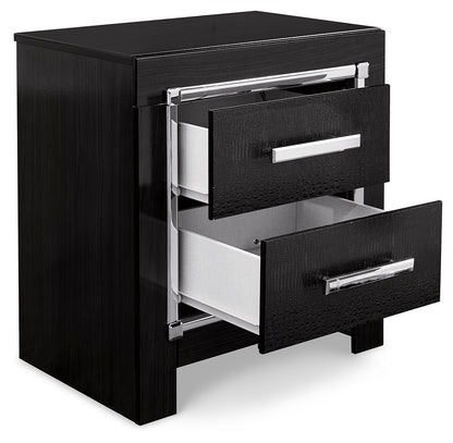 Kaydell Queen Panel Storage Bed, Dresser, Mirror and Nightstand