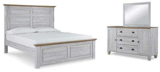 Haven Bay King Panel Bed, Dresser and Mirror