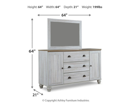 Haven Bay King Panel Bed, Dresser and Mirror