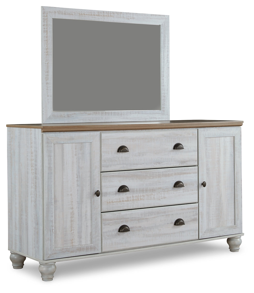 Haven Bay Queen Panel Bed, Dresser and Mirror