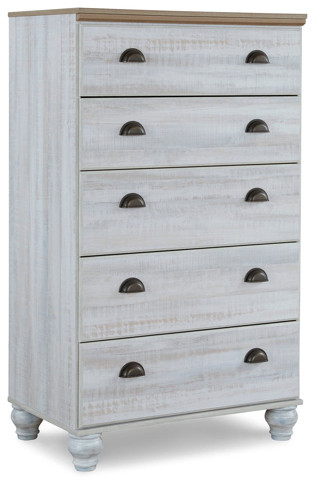 Haven Bay Queen Panel Storage Bed, Dresser, Mirror, Chest and Nightstand