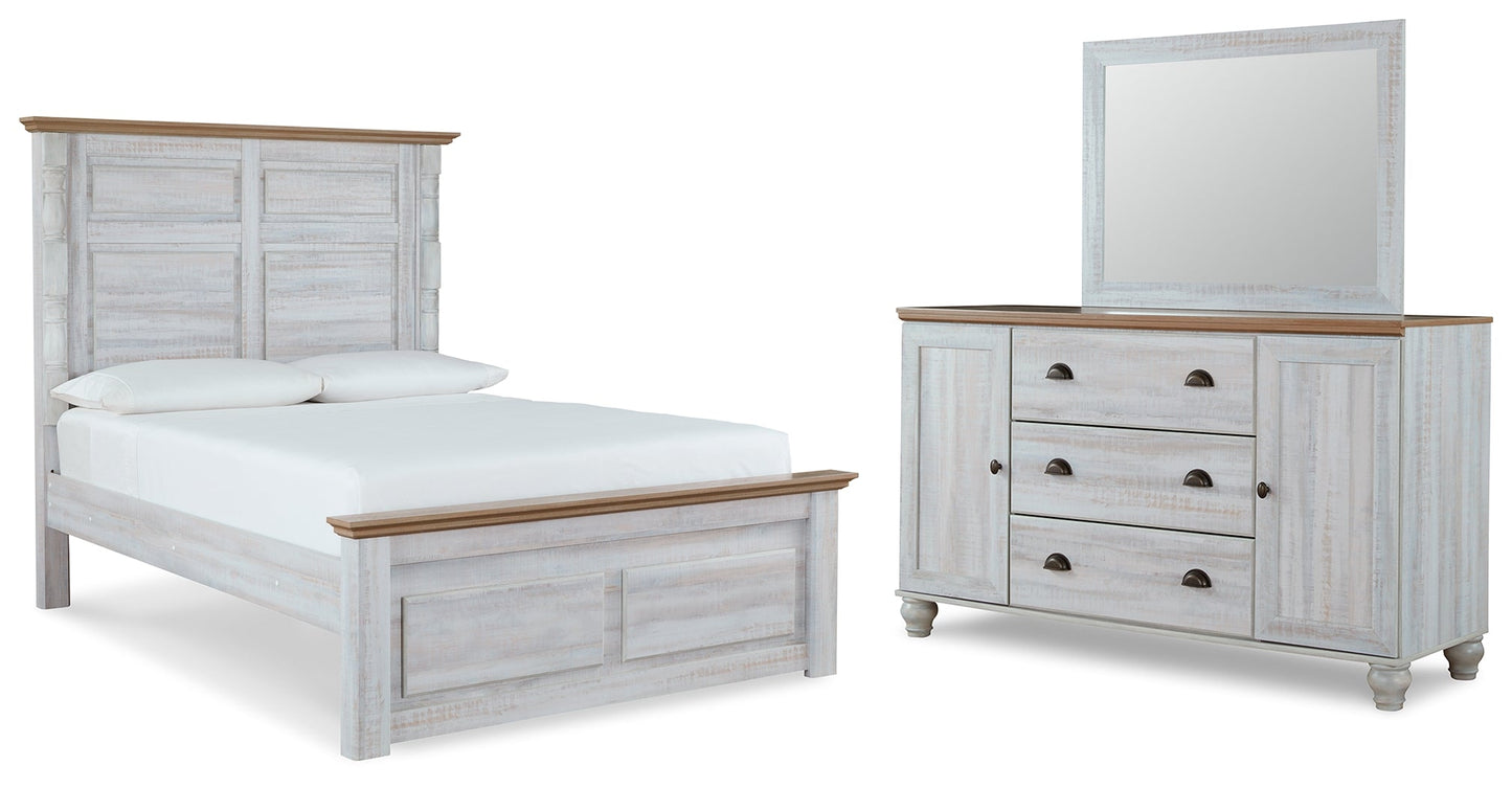 Haven Bay Queen Panel Bed, Dresser and Mirror