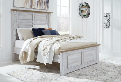 Haven Bay Queen Panel Bed, Dresser, Mirror and Nightstand