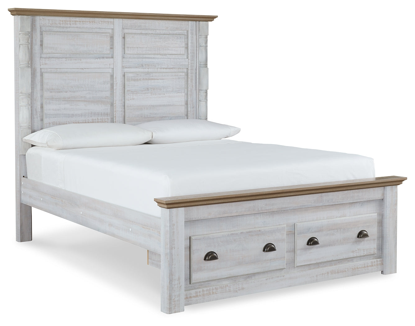 Haven Bay Queen Panel Storage Bed, Dresser, Mirror, Chest and Nightstand