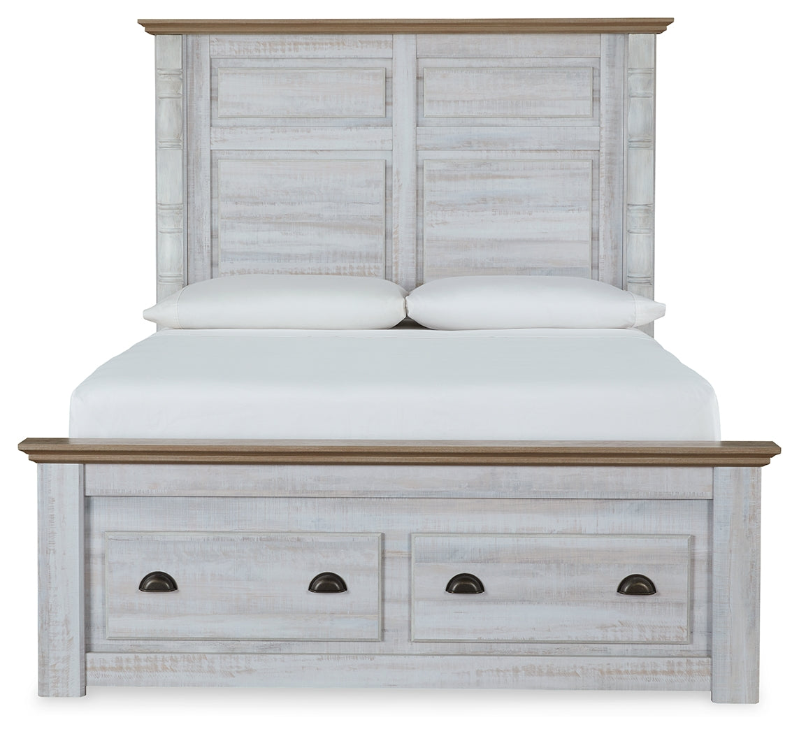 Haven Bay Queen Panel Storage Bed, Dresser and Mirror